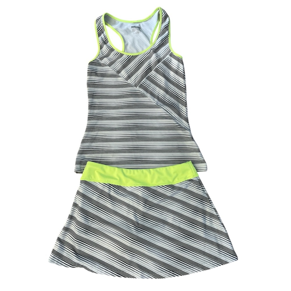 Prince Striped Tank Top and Skirt Set Tennis outfit size XS